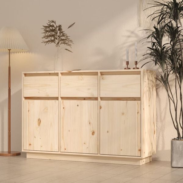 vidaXL Μπουφές 110 x 34 x 75 εκ. από Μασίφ Ξύλο Πεύκου