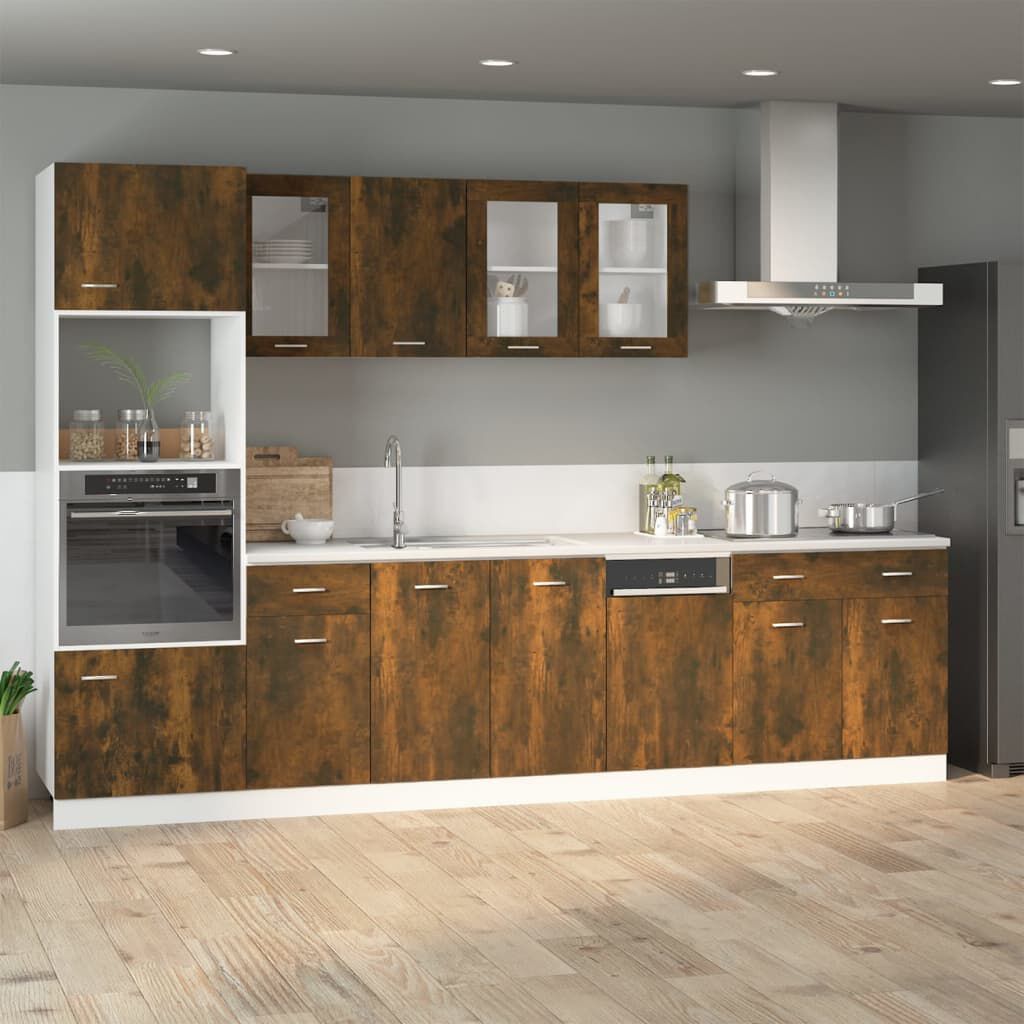 vidaXL Έπιπλο Με Συρτάρι Lyon Καπνιστή Δρυς 40x46x81,5εκ.