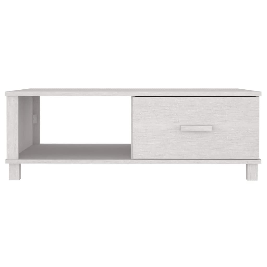 vidaXL Τραπεζάκι Σαλονιού HAMAR Λευκό 100x55x35 εκ. Μασίφ Ξύλο Πεύκου