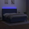 vidaXL &Kappa;&rho;&epsilon;&beta;ά&tau;&iota; Boxspring &mu;&epsilon; &Sigma;&tau;&rho;ώ&mu;&alpha; & LED &Mu;&pi;&lambda;&epsilon; 180x200 &epsilon;&kappa;. &Upsilon;&phi;&alpha;&sigma;&mu;ά&tau;&iota;&nu;&omicron;