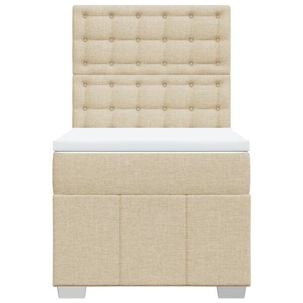 vidaXL &Kappa;&rho;&epsilon;&beta;ά&tau;&iota; Boxspring &mu;&epsilon; &Sigma;&tau;&rho;ώ&mu;&alpha; &Kappa;&rho;&epsilon;&mu; 80 x 200 &epsilon;&kappa;. &Upsilon;&phi;&alpha;&sigma;&mu;ά&tau;&iota;&nu;&omicron;