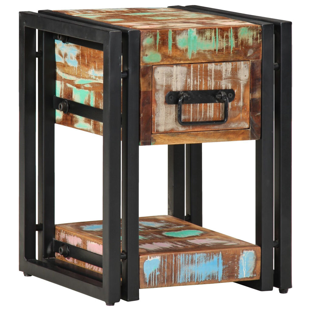 vidaXL Νυχτερινά Τραπέζια 2 τμχ 40x40x40 εκ Μασίφ ανακυκλωμένο ξύλο