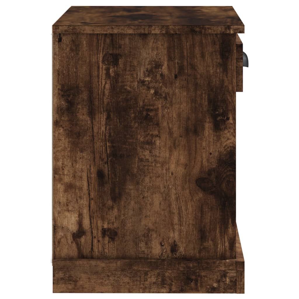 vidaXL Κομοδίνο Καπνιστή Δρυς 43x36x50 εκ.