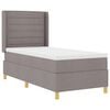 vidaXL &Kappa;&rho;&epsilon;&beta;ά&tau;&iota; &mu;&epsilon; &epsilon;&lambda;&alpha;&tau;ή&rho;&iota;&alpha; &mu;&epsilon; &kappa;&epsilon;&phi;&alpha;&lambda;ά&rho;&iota; Taupe 90 x 190 cm ύ&phi;&alpha;&sigma;&mu;&alpha;
