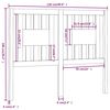 vidaXL Κεφαλάρι Καφέ 126 x 4 x 100 εκ. από Μασίφ Ξύλο Πεύκου