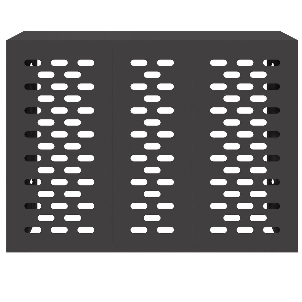 vidaXL Κάλυμμα Κλιματιστικού Μαύρο 110x50x80 εκ Ατσάλι