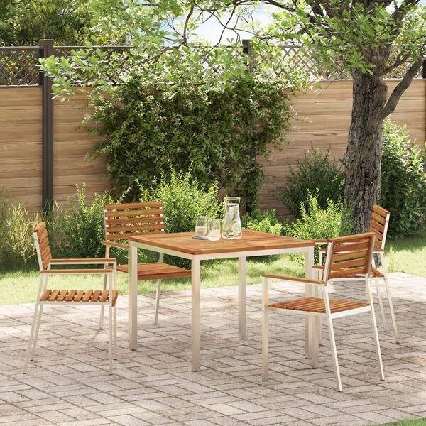 vidaXL Εξωτερικό Τραπέζι Φαγητού 90x90x74.5 εκ. Μασίφ ξύλο ακακίας