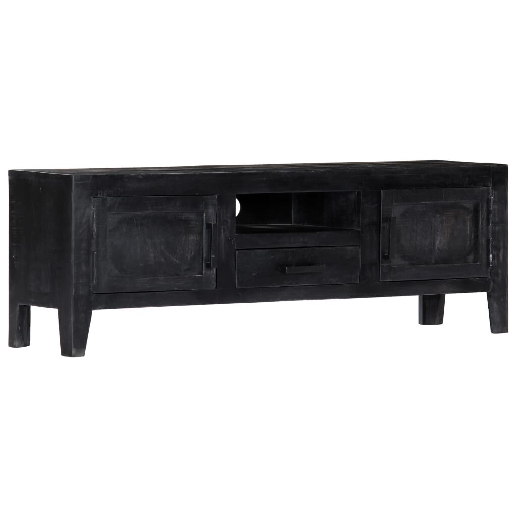 vidaXL Έπιπλο Τηλεόρασης Μαύρο 118 x 30 x 40 εκ. από Μασίφ Ξύλο Μάνγκο