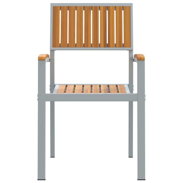 vidaXL Καρέκλα Κήπου 2 pcs Καφέ 56 x 57 x 87εκ. Μασίφ ξύλο ακακίας