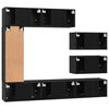 vidaXL Σετ επίπλου τηλεόρασης 8 pcs Μαύρη δρυς 30.5 x 30 x 90 cm