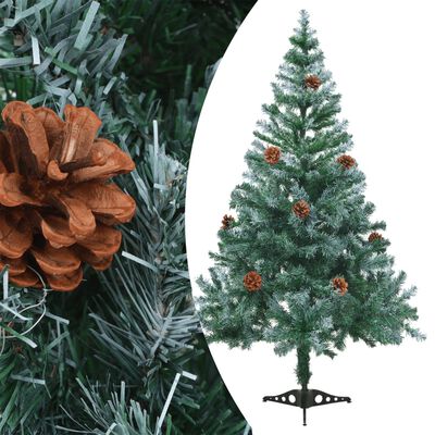 vidaXL Χριστουγεννιάτικο Δέντρο Τεχνητό Χιονισμένο+Κουκουνάρια 150 εκ.