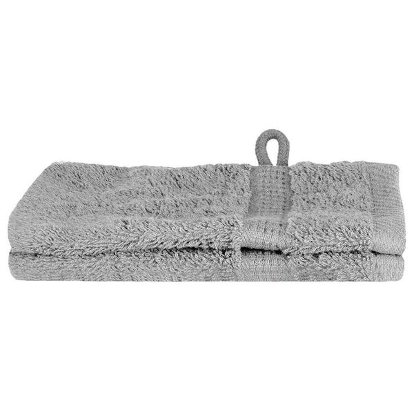 vidaXL Πετσέτες Προσώπου SOLUND 2 pcs Γκρι Βαμβάκι
