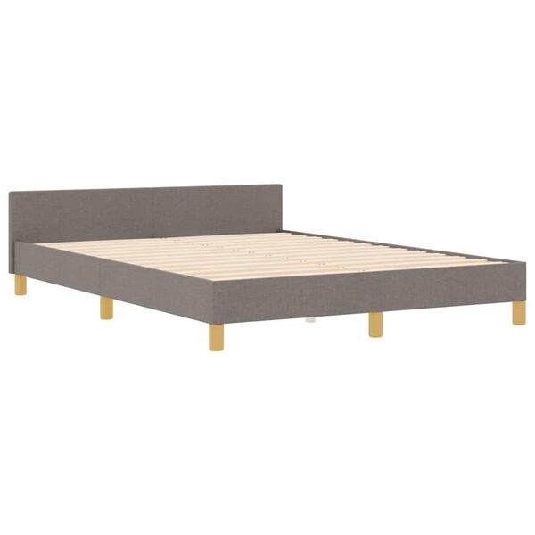 vidaXL Σκελετός Κρεβατιού με κεφαλάρι Taupe 160 x 200 cm ύφασμα
