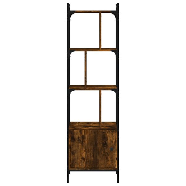 vidaXL Βιβλιοθήκη με Πόρτα Καπνιστή Δρυς 44,5x30x154,5 εκ. Επεξ. Ξύλο