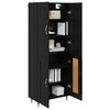vidaXL Highboard &Mu;&alpha;ύ&rho;&eta; &Omicron;&xi;&upsilon;ά 69,5 x 34 x 180 &epsilon;&kappa;. &Epsilon;&pi;&epsilon;&xi;&epsilon;&rho;&gamma;&alpha;&sigma;&mu;έ&nu;&omicron; &xi;ύ&lambda;&omicron;