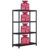 vidaXL Ραφιέρες 2 τεμ. Μαύρες 220 κ. 90 x 40 x 138 εκ. Πλαστικές