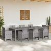 vidaXL Τραπέζι Κήπου Ανοιχτό γκρι 250 x 100 x 73 εκ συνθετικό ρατάν