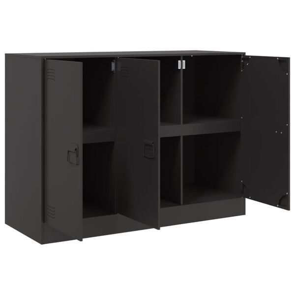 vidaXL Ντουλάπι Μαύρο 99x39x73 εκ. από Ατσάλι