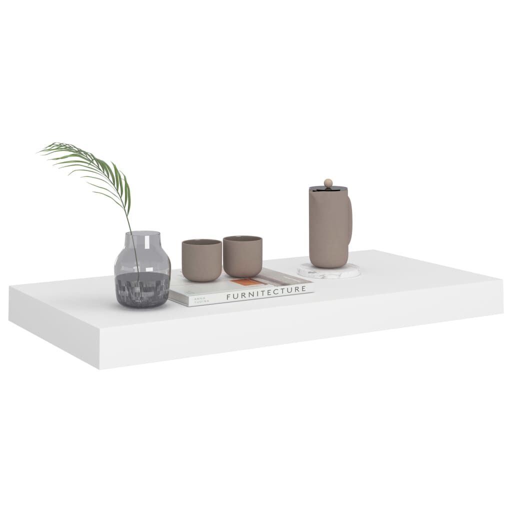 vidaXL Ράφια Τοίχου 4 τεμ. Λευκά 50 x 23 x 3,8 εκ. MDF
