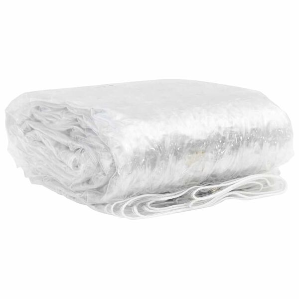 vidaXL Σαφής μουσαμάς με οπές 6x12 m PVC