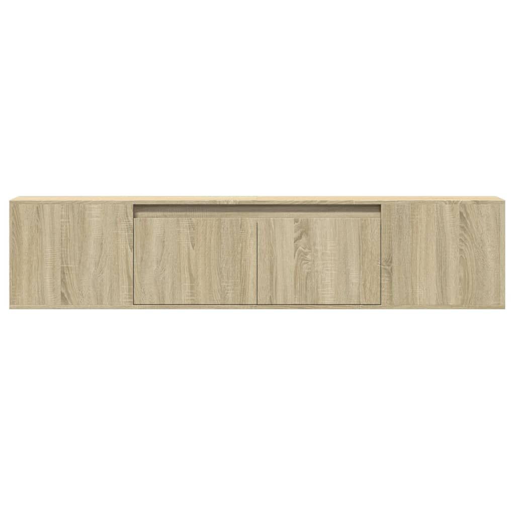 vidaXL Έπιπλο Τοίχου Τηλεόρασης με LED Sonoma Δρυς 180x31x39,5 εκ.