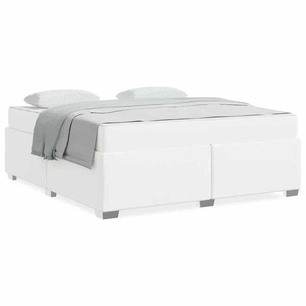 vidaXL Σκελετός Κρεβατιού Λευκό 180 x 200 cm Τεχνητό δέρμα