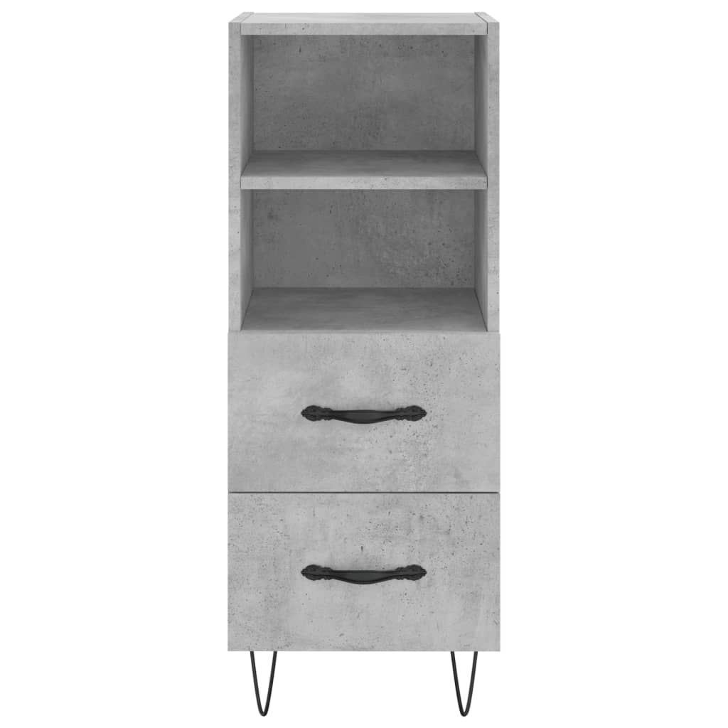 vidaXL Ντουλάπι Γκρι Σκυροδέματος 34,5x34x90 εκ. Επεξεργασμένο Ξύλο
