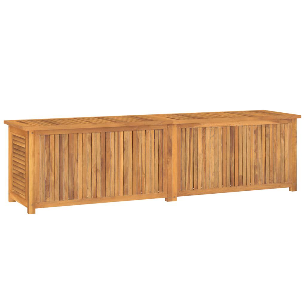 vidaXL Μπαούλο Αποθήκευσης Κήπου με Τσάντα 200x50x55εκ Μασίφ Ξύλο Teak