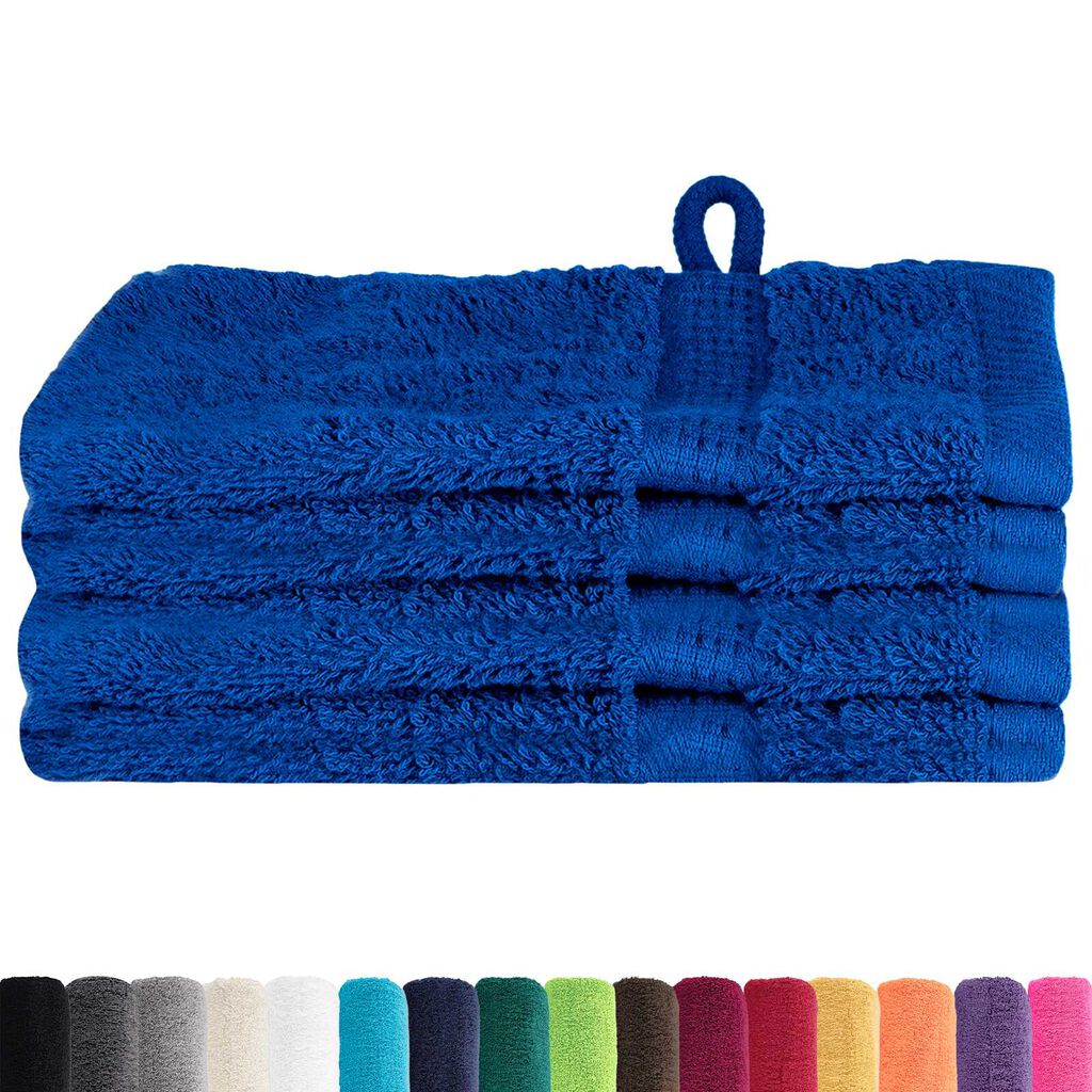 vidaXL Πετσέτες 4 pcs Μπλε 15 x 21 cm Βαμβάκι
