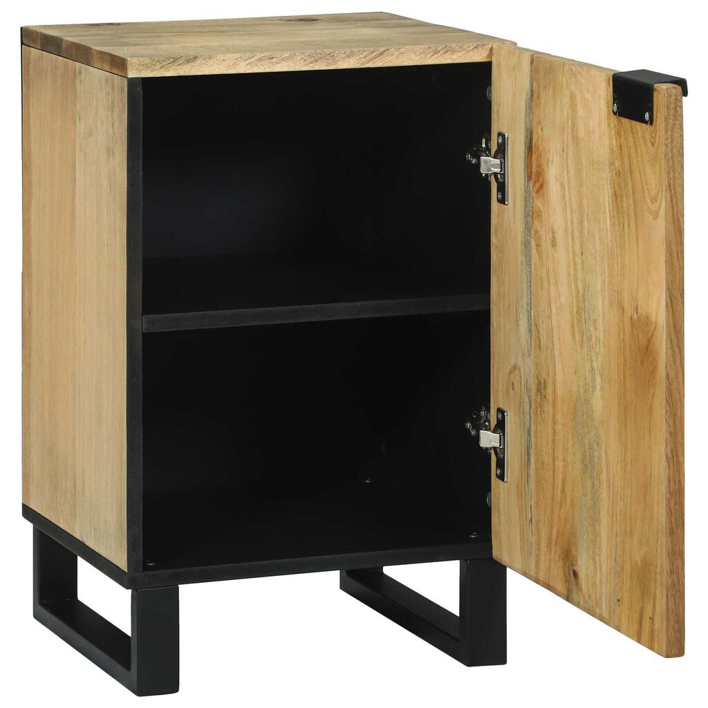 vidaXL Ντουλάπα Μπάνιου 38x33.5x58 cm Συμπαγές Ξύλο Μάνγκο & Μηχανικά Ξύλα