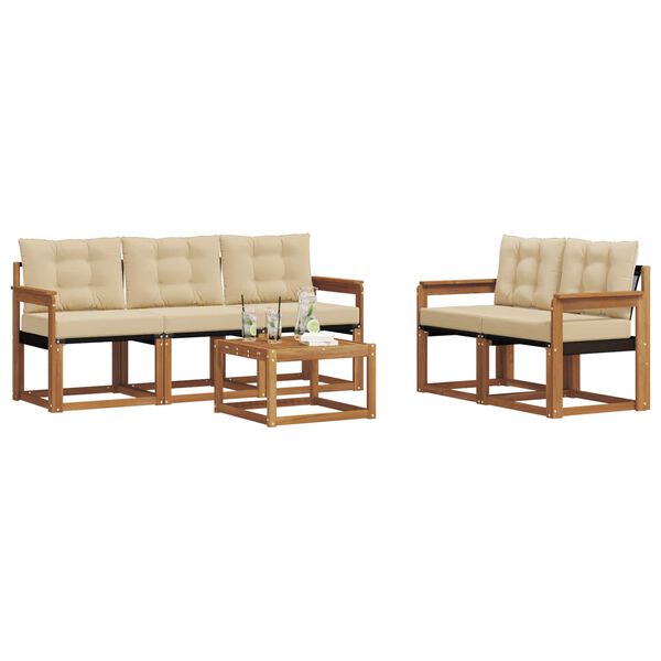 vidaXL &Sigma;&epsilon;&iota;&rho;ά &Kappa;&alpha;&nu;&alpha;&pi;έ &Epsilon;&xi;&omega;&tau;&epsilon;&rho;&iota;&kappa;&omicron;ύ &mu;&epsilon; &mu;&alpha;&xi;&iota;&lambda;ά&rho;&iota; 6 pcs &Phi;&upsilon;&sigma;&iota;&kappa;ό &kappa;&alpha;&iota; &Mu;&pi;&epsilon;&zeta;