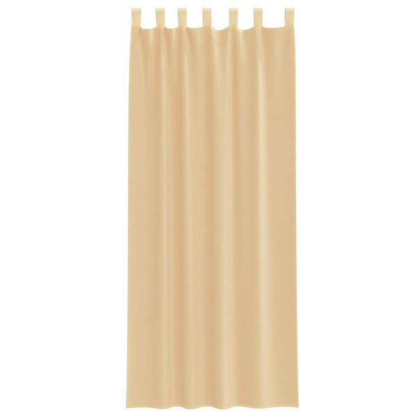 vidaXL Κουρτίνες Voile με βρόχους 2 τεμάχια Άμμος 140x260 cm