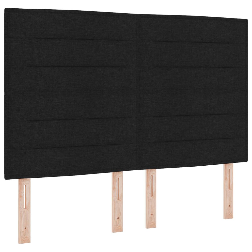 vidaXL Κρεβάτι με Βαλίτσα Μαύρο 160x200 εκ. Υφασμάτινο