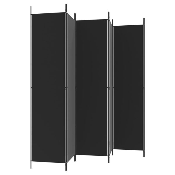 vidaXL Διαχωριστικό Δωματίου με 6 Πάνελ Μαύρο 300x220 εκ. από Ύφασμα
