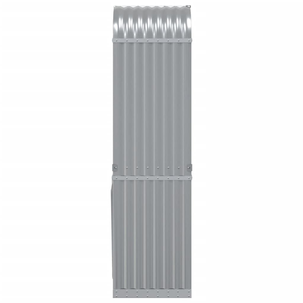 vidaXL Ξυλοθήκη Ανοιχτό Γκρι 40x45x170 εκ. από Γαλβανισμένο Ατσάλι