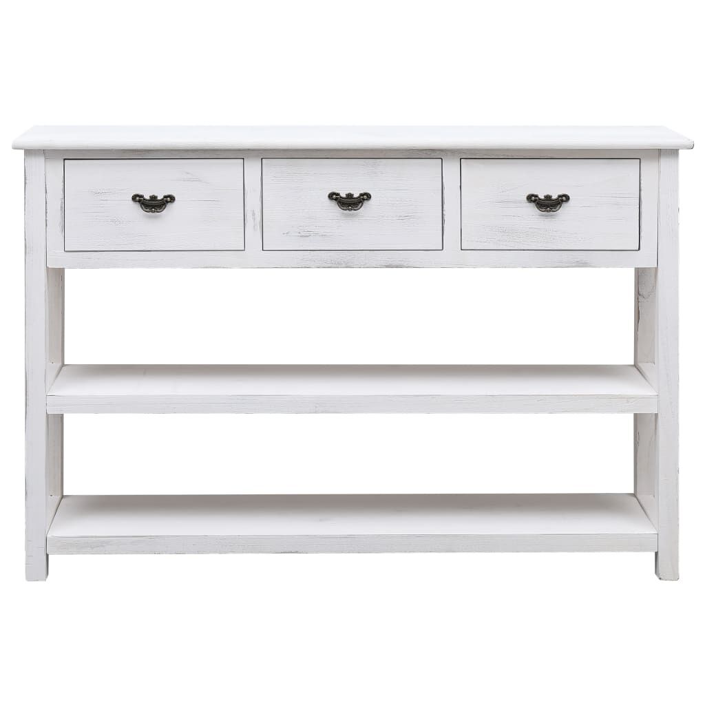 vidaXL Μπουφές Αντικέ Λευκός 115 x 30 x 76 εκ. από Ξύλο