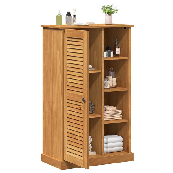 vidaXL Ντουλάπι Μπάνιου καφέ μελί 68 x 34 x 110 εκ. Μασίφ ξύλο πεύκου