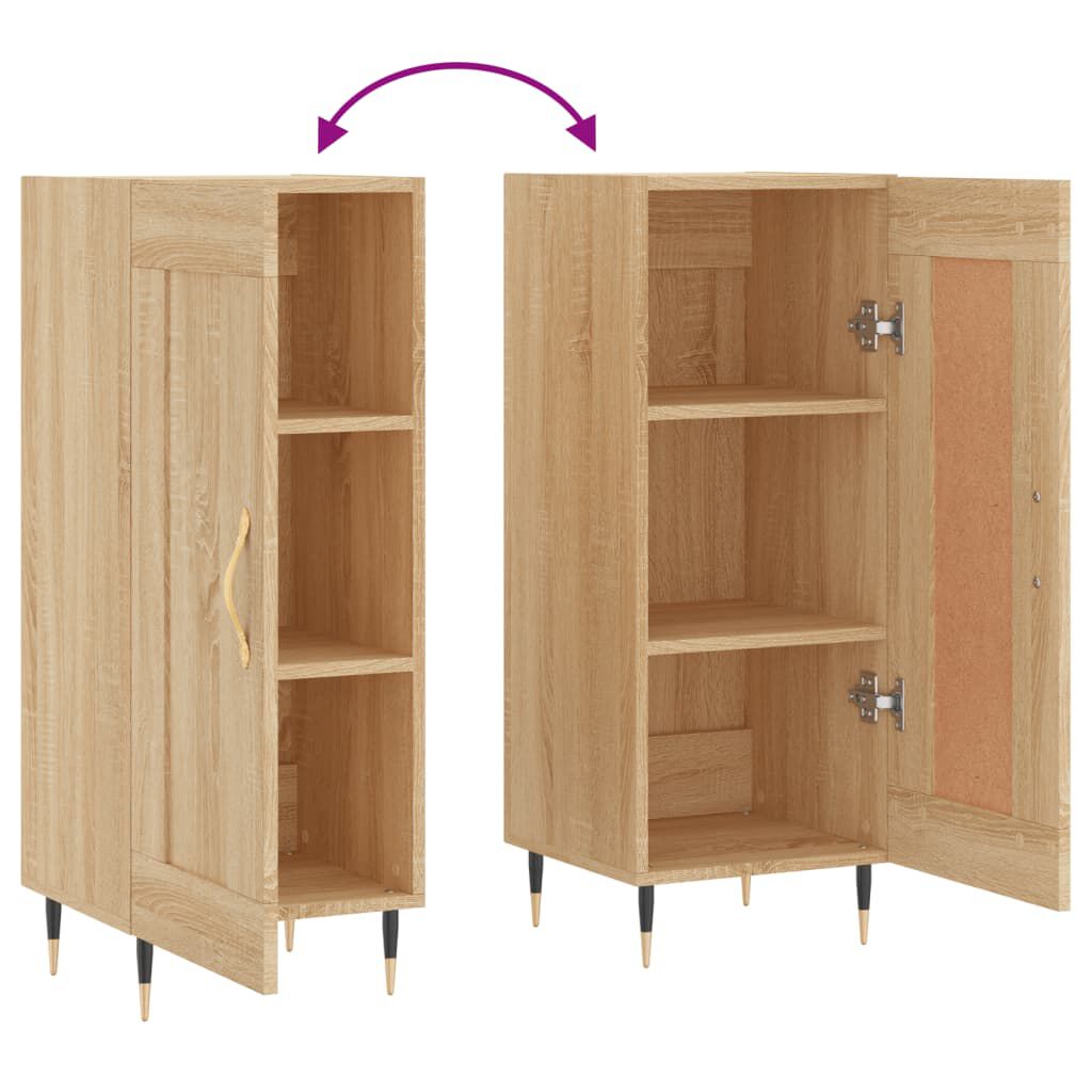 vidaXL Ντουλάπι Sonoma Δρυς 34,5x34x90 εκ. από Επεξεργασμένο Ξύλο