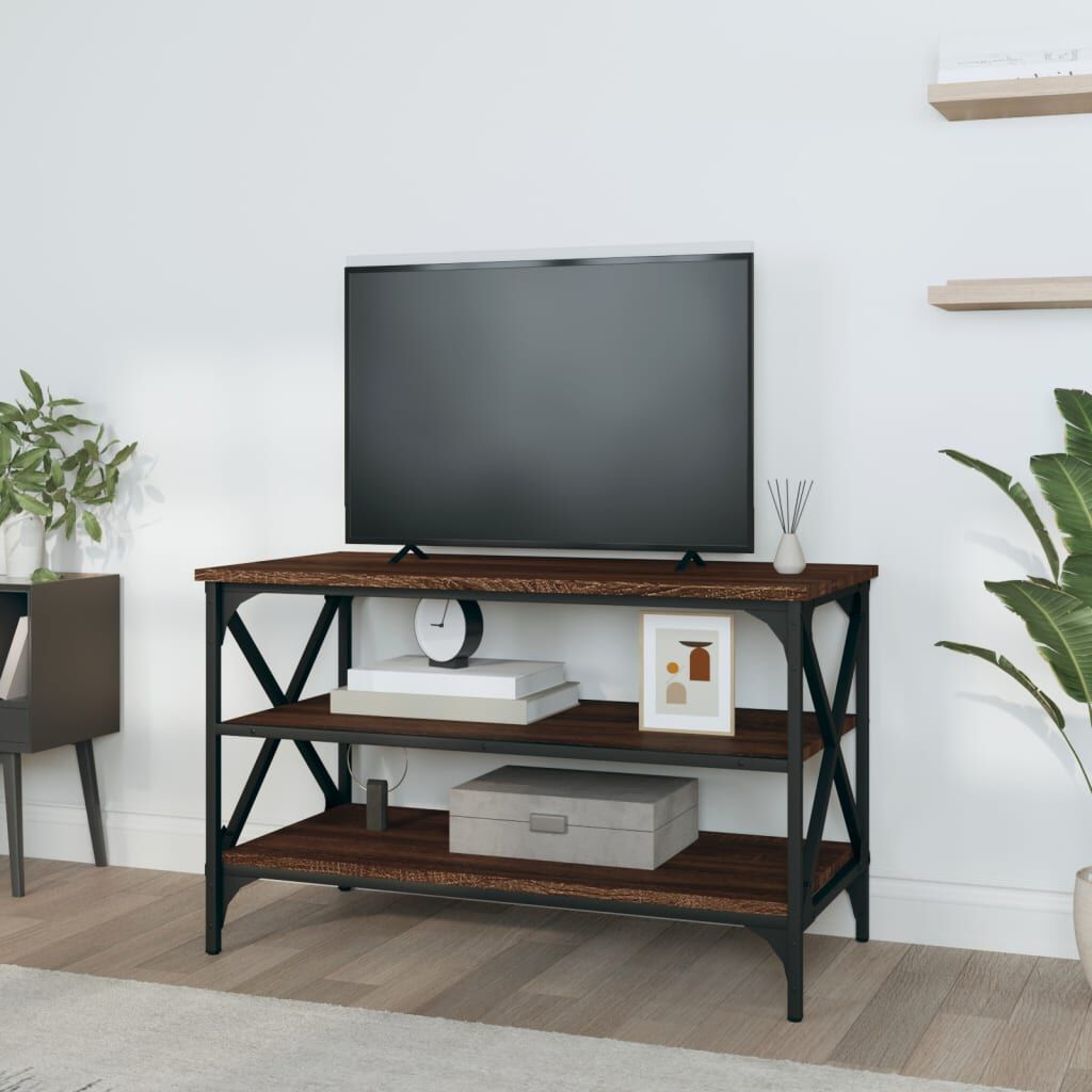 vidaXL Έπιπλο Τηλεόρασης Καφέ Δρυς 80x40x50 εκ. Επεξεργασμένο Ξύλο