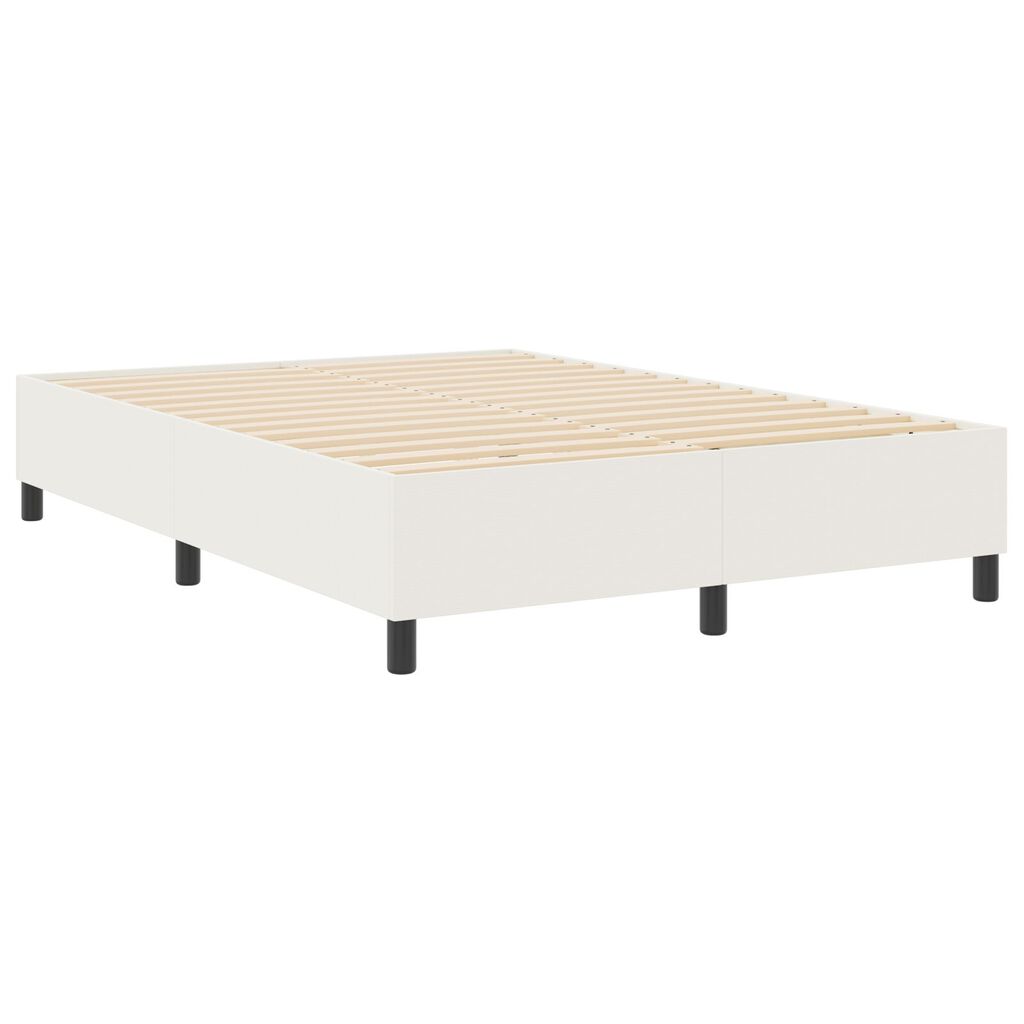 vidaXL Κρεβάτι με ελατήρια Κρεμ 160x200 εκ. από ύφασμα καρδουμελ