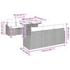 vidaXL Σετ Καναπέ Κήπου με αποθήκευση 7 pcs Ανοιχτό γκρι Πολυ ράταν