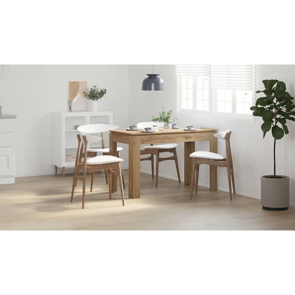 vidaXL Τραπεζαρία Αρτισιανή Δρυς 120x60x76 εκ. από Επεξεργασμένο Ξύλο