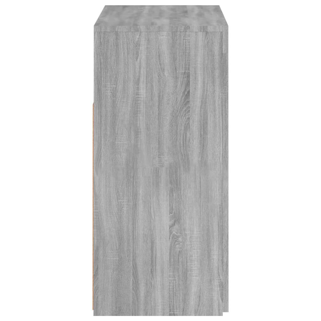 vidaXL Μπουφές με LED Γκρι Sonoma 80x35x75 εκ.
