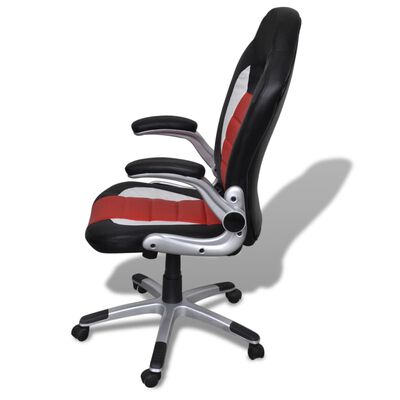 Καρέκλα γραφείου Συνθετικό δέρμα Μοντέρνο σχέδιο Κόκκινη