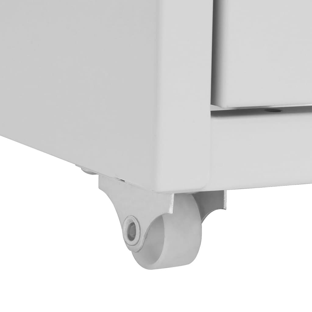 vidaXL Αρχειοθήκη Φορητή Γκρι 28 x 41 x 109 εκ. Μεταλλική