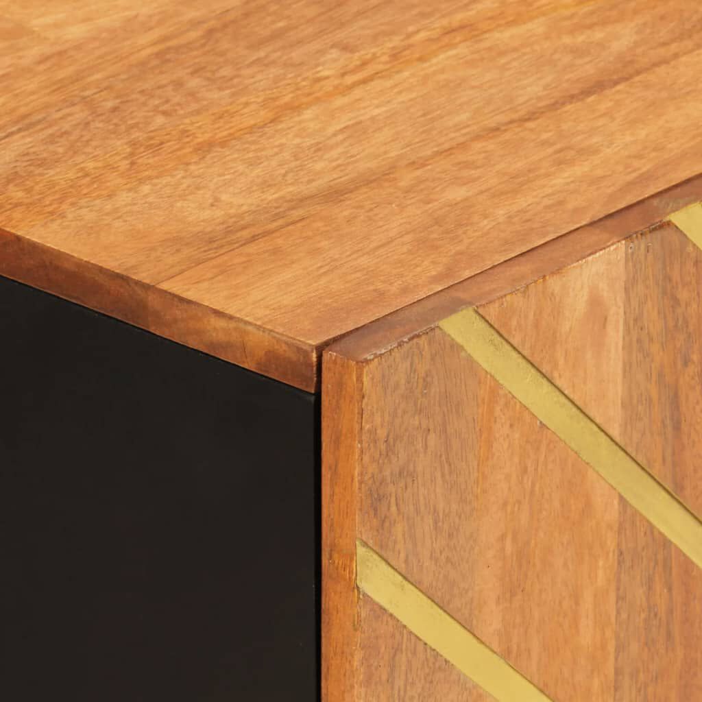 vidaXL Βοηθητικό Έπιπλο Καφέ/Μαύρο 60x33,5x75 εκ. Μασίφ Ξύλο Μάνγκο