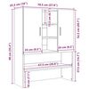 vidaXL Ντουλάπι Πλυντηρίου Παλιό Ξύλο 70,5 x 25,5 x 90 εκ.