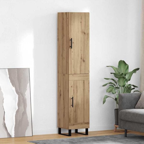 vidaXL Highboard Artisan Oak 34,5 x 34 x 180 &epsilon;&kappa;. &Epsilon;&pi;&epsilon;&xi;&epsilon;&rho;&gamma;&alpha;&sigma;&mu;έ&nu;&omicron; &xi;ύ&lambda;&omicron;