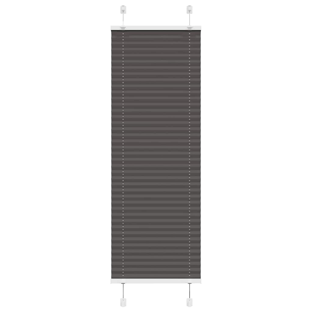 vidaXL Πλισέ περσίδα Μαύρο 40x100 cm Πλάτος υφάσματος 39,4 cm