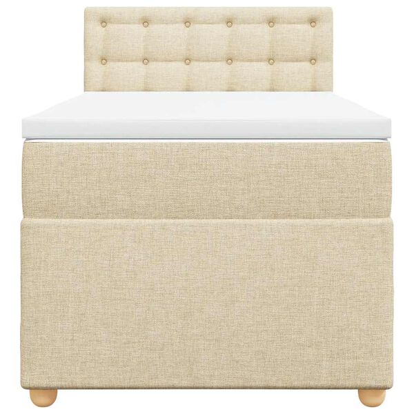 vidaXL &Kappa;&rho;&epsilon;&beta;ά&tau;&iota; Boxspring &mu;&epsilon; &Sigma;&tau;&rho;ώ&mu;&alpha; &Kappa;&rho;&epsilon;&mu; 80 x 200 &epsilon;&kappa;. &Upsilon;&phi;&alpha;&sigma;&mu;ά&tau;&iota;&nu;&omicron;